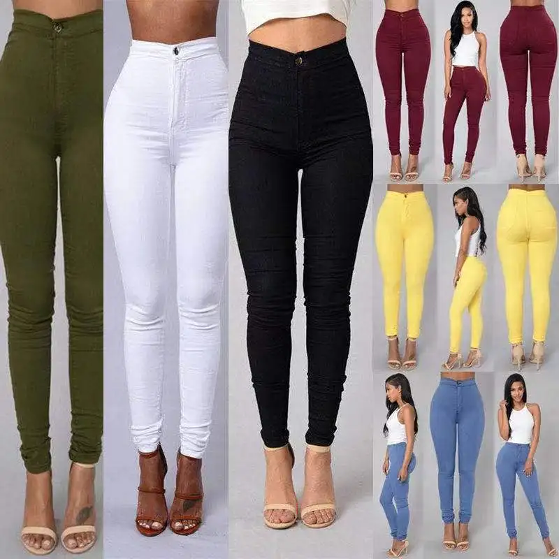 

2021 женские джинсы с высокой талией, летние горячие продажи, Стрейчевые джинсы для мам, женские джинсы, высококачественные облегающие черные...
