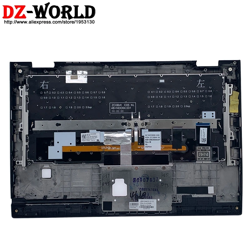 Barato Cubierta Superior Con Reposamanos Para Portátil Lenovo Thinkpad X1 Yoga, Cubierta Original Con Teclado Retroiluminado Holandés, 2ª Generación, C, 01HY825, Nueva