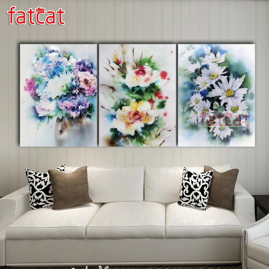 

Картина для алмазной вышивки, квадратные круглые стразы, с абстрактным цветным цветком, 5d, для рукоделия, Декор, AE2002