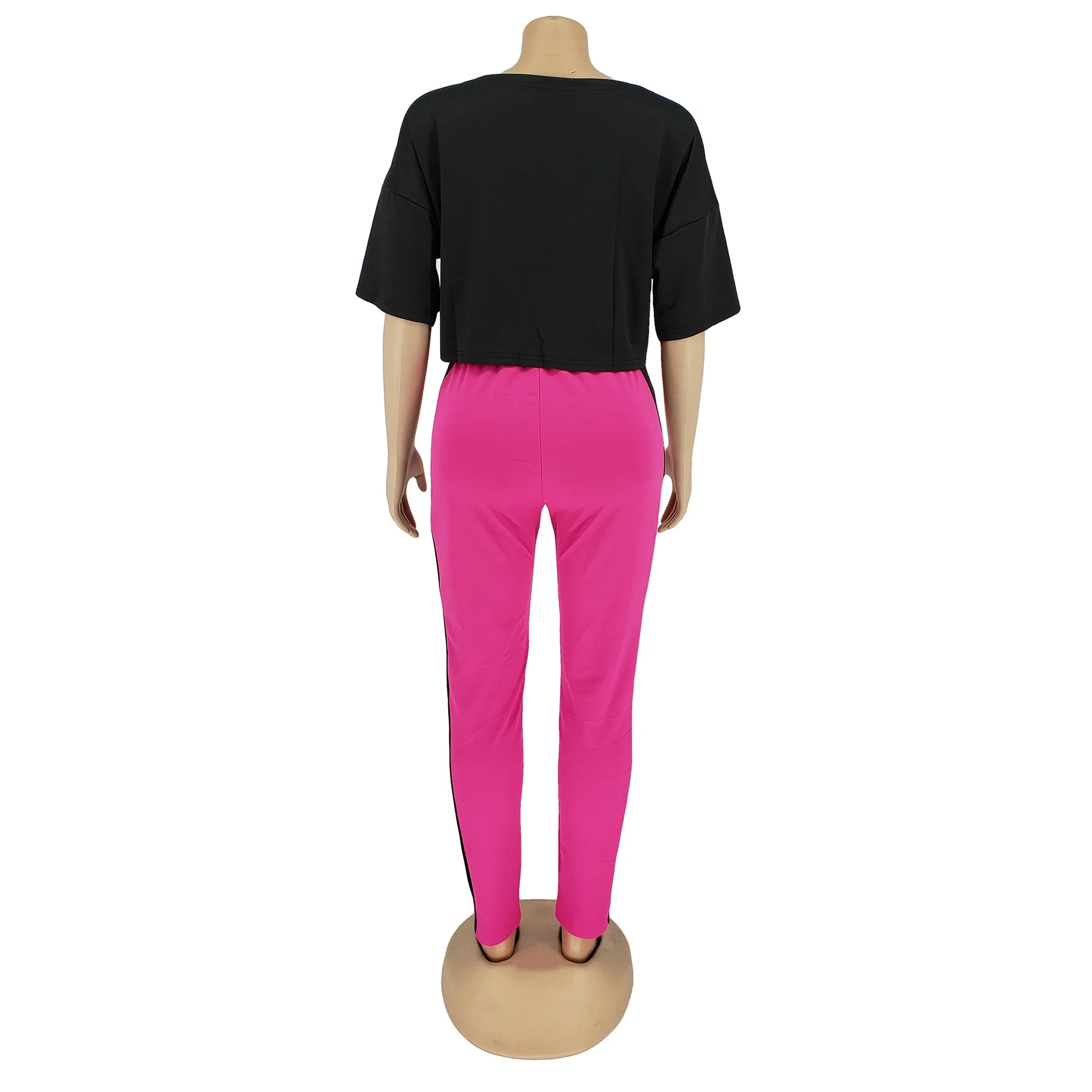 

Fashion Women'S Digital Printed Casual Two Pieces Set Top With Pants