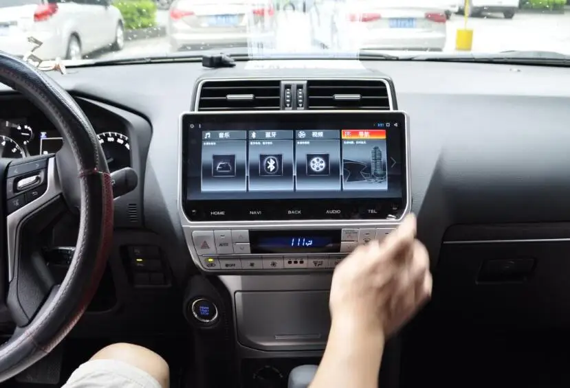 DSP Carplay 1920*720 2G 12.3-дюймовый Android 7.1 автомобильный аудио-видеоплеер для Toyota Prado Landcruiser FJ150 2018 года с навигацией GPSNavi и мультимедиа