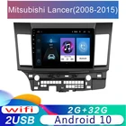 2 Din Android 10 Автомобильный мультимедийный плеер для Mitsubishi Lancer EX EVO Lancer 10 2008-2016 9x10,1 дюймов Автомобильный dvd gps Радио
