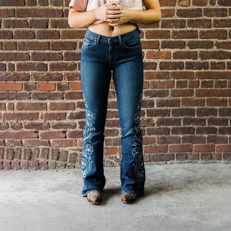 Распродажа 2019 Взрывные модели джинсовые женские джинсы со средней посадкой и