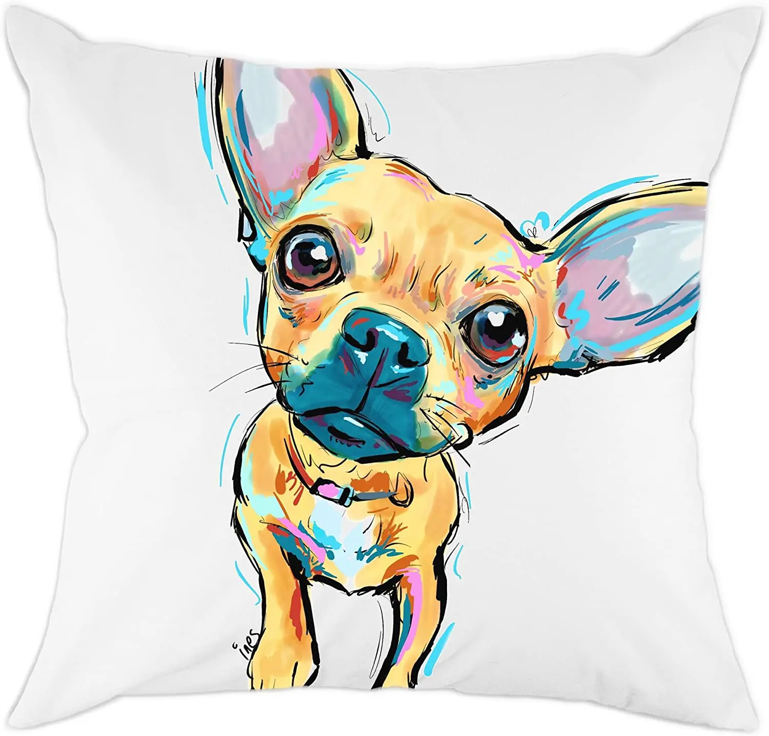 

Redland Art Cute Pet Chihuahua Dogs Pattern Polyester Throw Pillow Covers Cushion Cases Home Decor Square