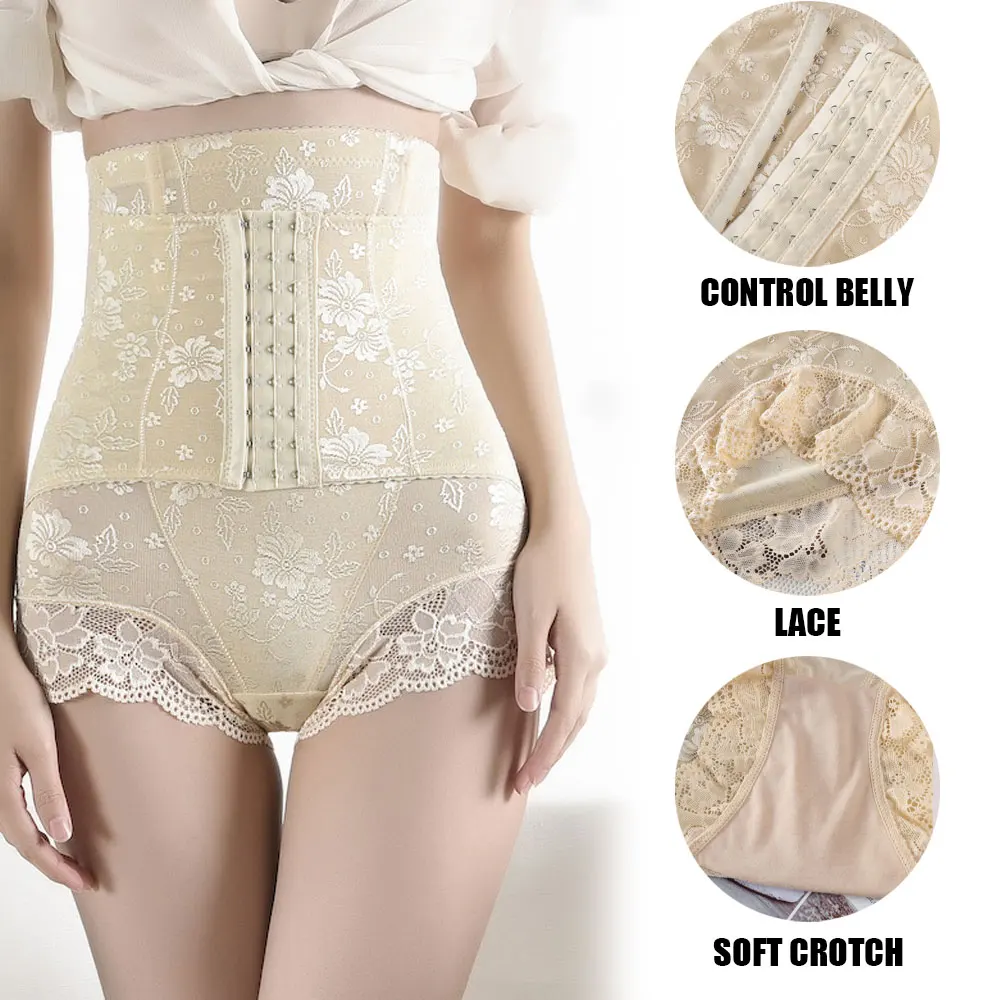 High Waist Panties Slimming Shapewear Shorts Postpartum Girdle Tummy Control Underwear Lace Lingerie Butt Lift Corset Shaper