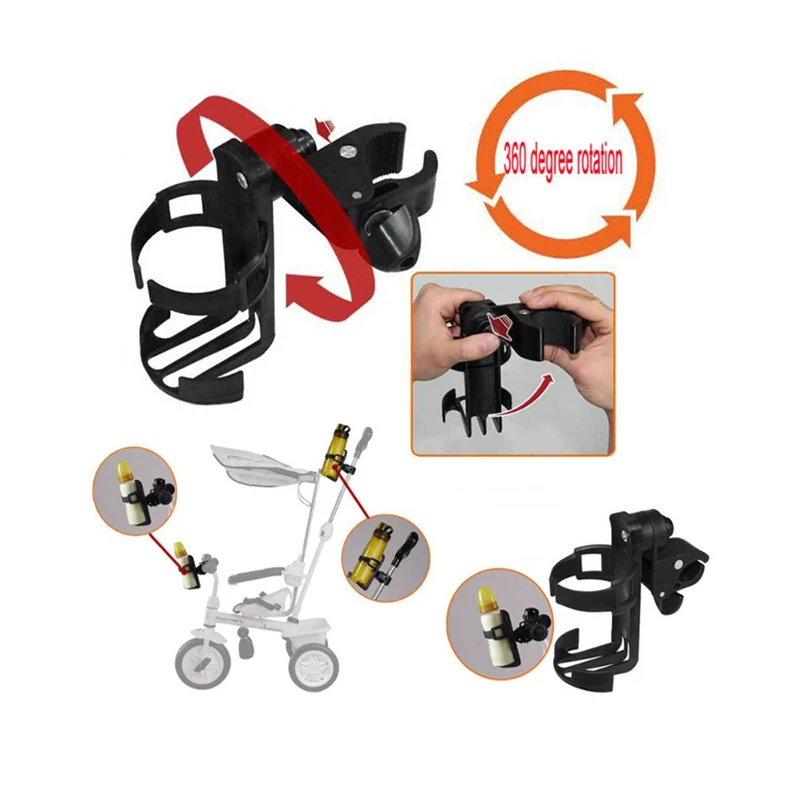 C2-Stroller Botol Rak Sepeda Rak Botol Swivel Bracket Stroller Aksesoris Kereta Dorong Bayi Keranjang Rak Cangkir