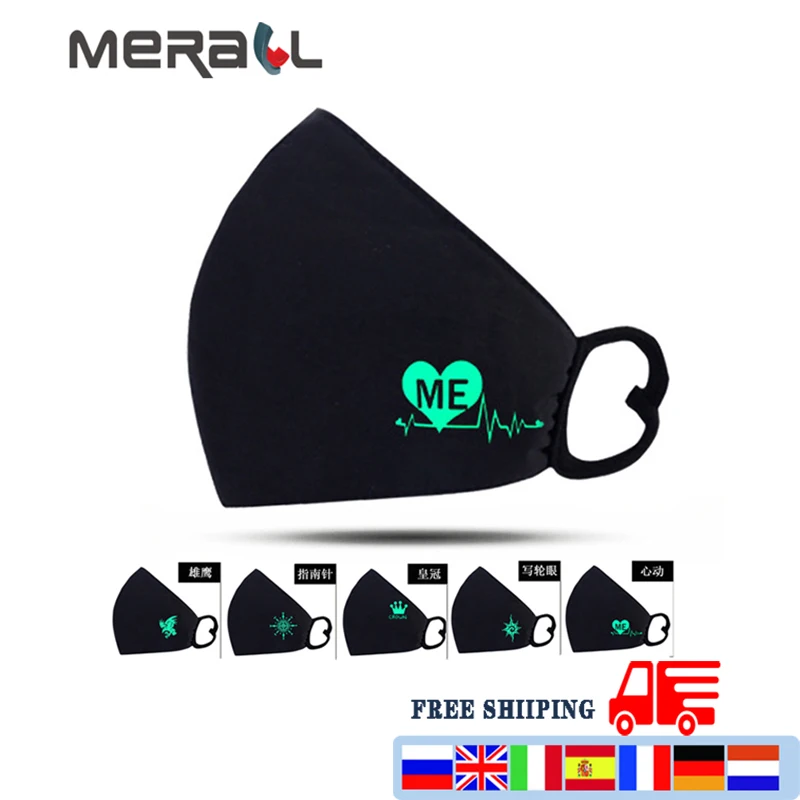 1 шт. ветрозащитные светящиеся маски для рта Теплые лица унисекс в наличии|Маски| |