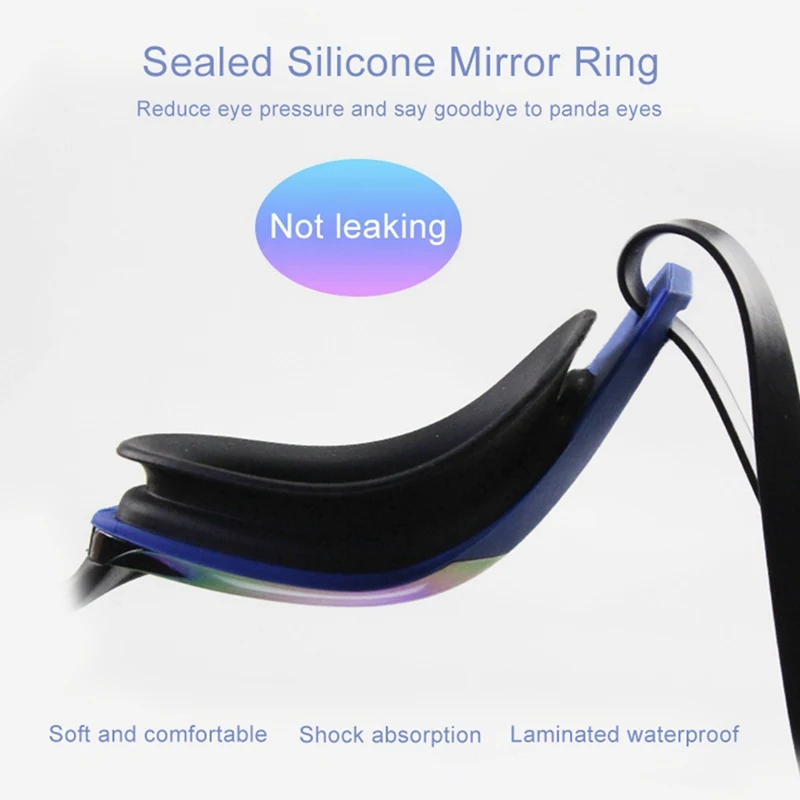 Профессиональные очки для плавания противотуманные регулируемые