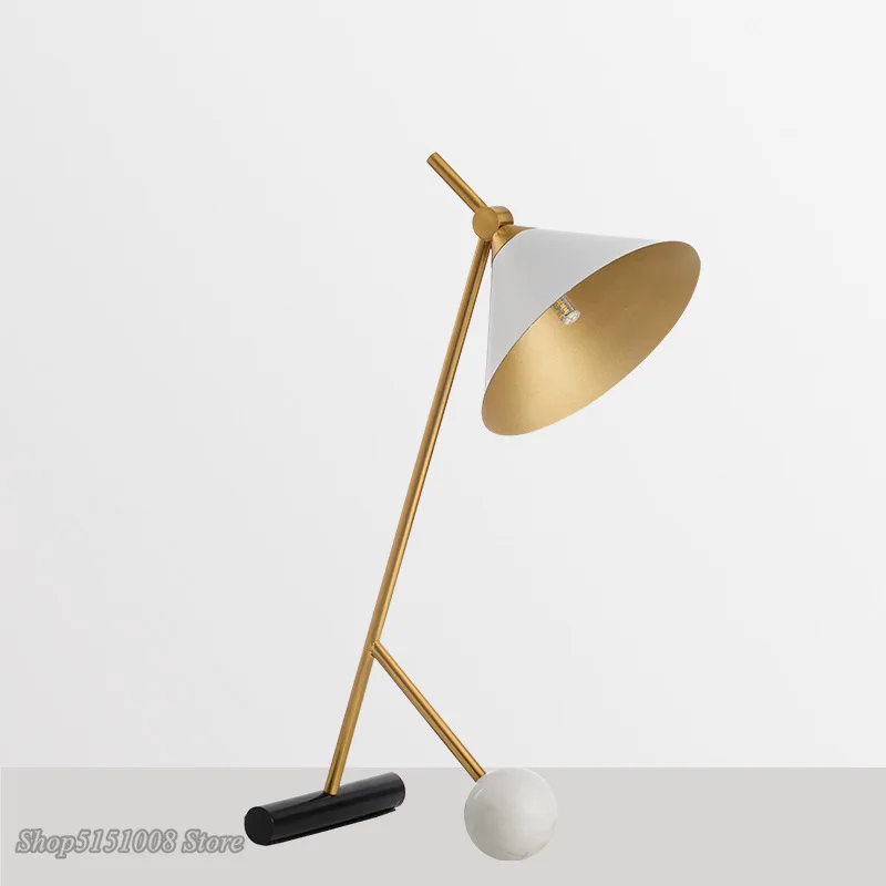 Современная Минималистичная настольная лампа роскошный металлический