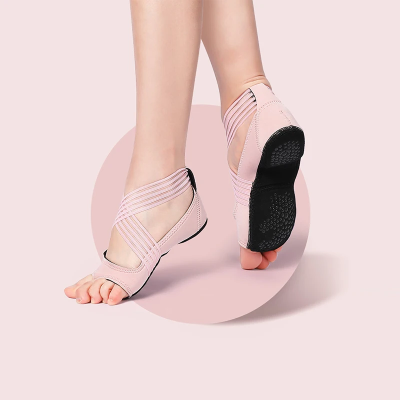 YISHENG женская обувь для танца живота нескользящие носки йоги с открытым носком