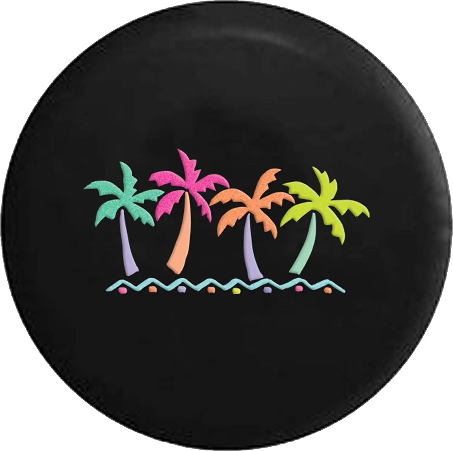 556 Gear Tropical Palm Trees in Simple Beach Vacation Spare Tire Cover Black 30 in pseudo nitzschia in tropical estuary