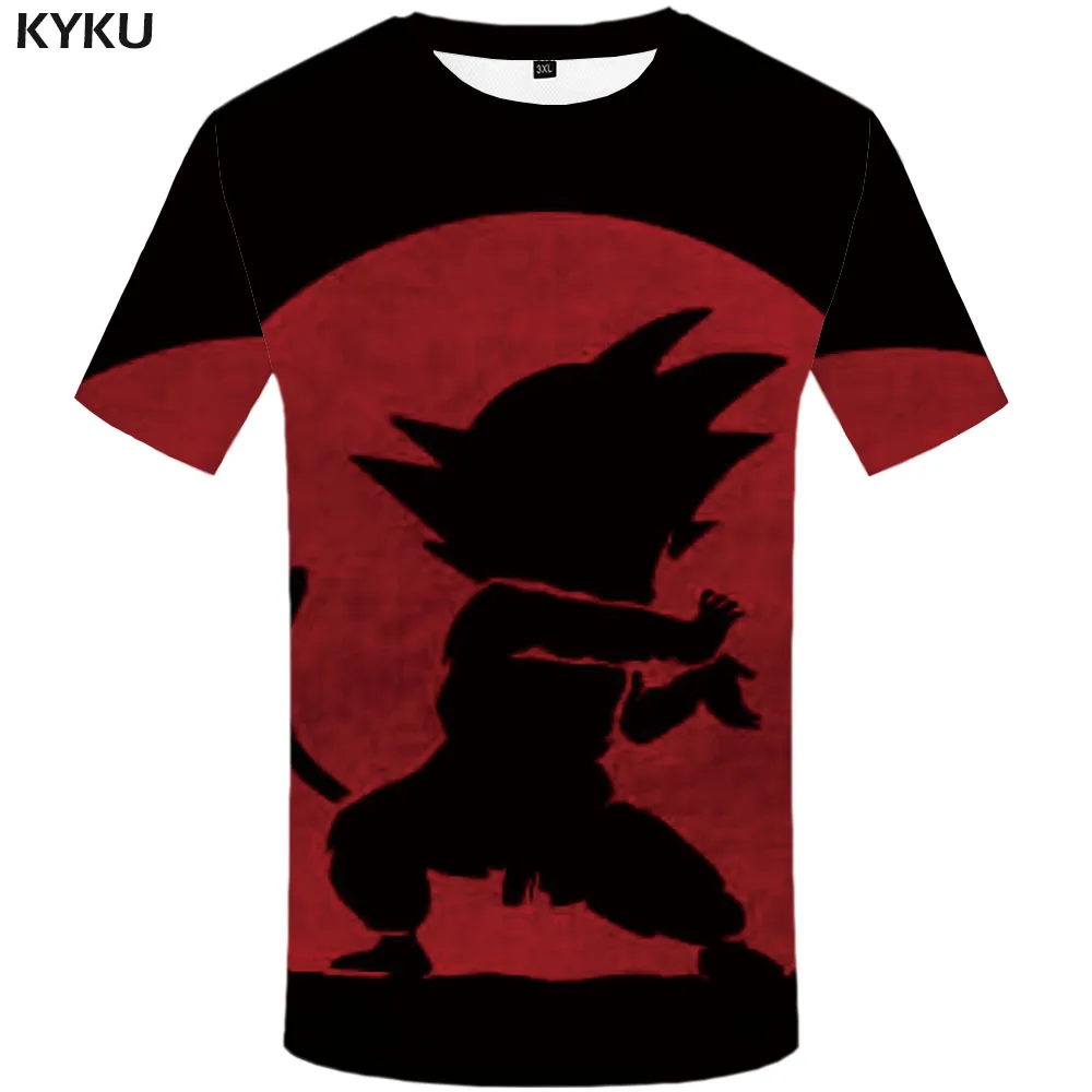KYKU Супер Saiyan футболка Для мужчин Dragon Ball аниме одежда для мальчиков с рисунками из