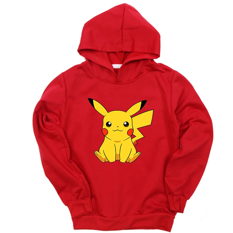 Hoodies 4 Зимние толстовки для детей ясельного возраста; милая толстовка с принтом покемона для мальчиков и девочек; повседневная детская блузка с длинными рукавами - Цвет: Hoodies 4