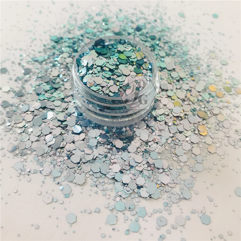 PrettyG 1 коробка цветов переключение крупной смешанной формы блеск для смолы Сделай