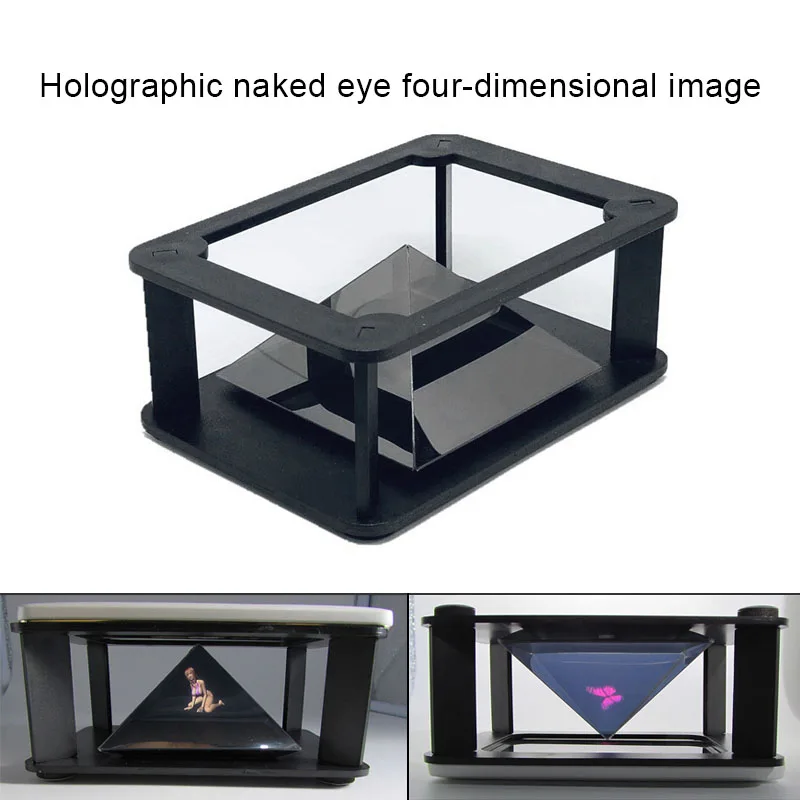 

3D голографический проектор Пирамида Четырехмерный дисплей изображения Портативный для Мобильный телефон @ M23