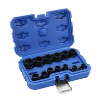 13pcs impact damaged bolt nut screw remover extractor socket tool kit removal set bolt nut screw removal socket wrench