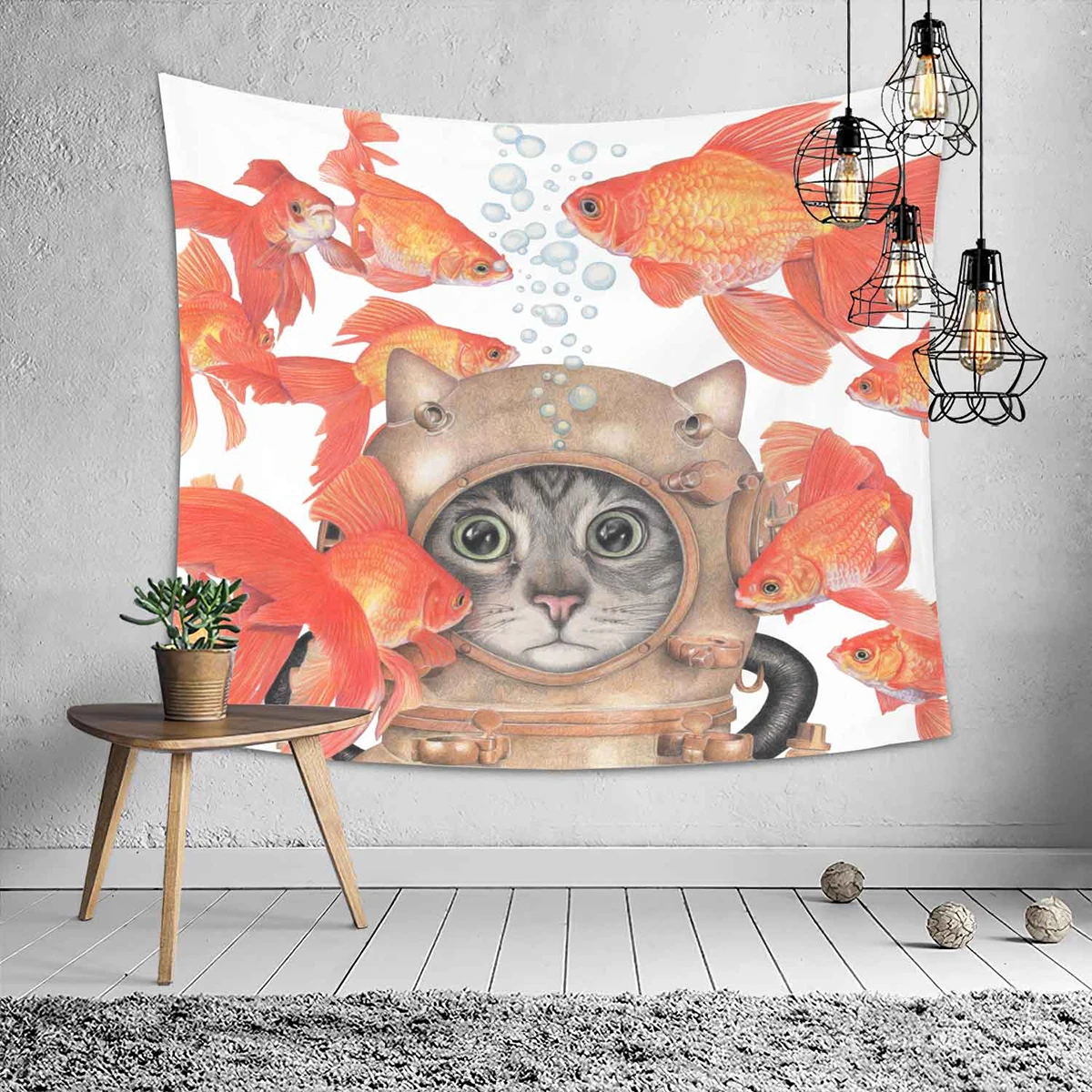 Настенный гобелен украшение для дома с изображением таинственного леса цветов