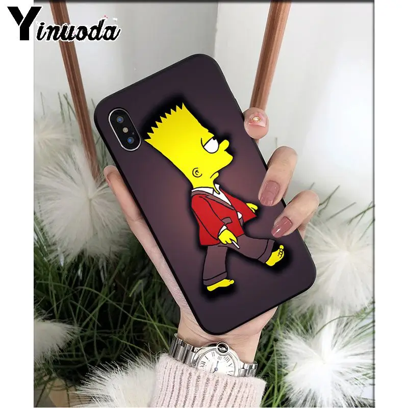 A4 Yinuoda Забавный мультфильм Симпсон аниме мягкий, силиконовый, из ТПУ чехол для телефона Apple iPhone 8 7 6S Plus X XS MAX 5 5S SE XR чехол - Цвет: A4