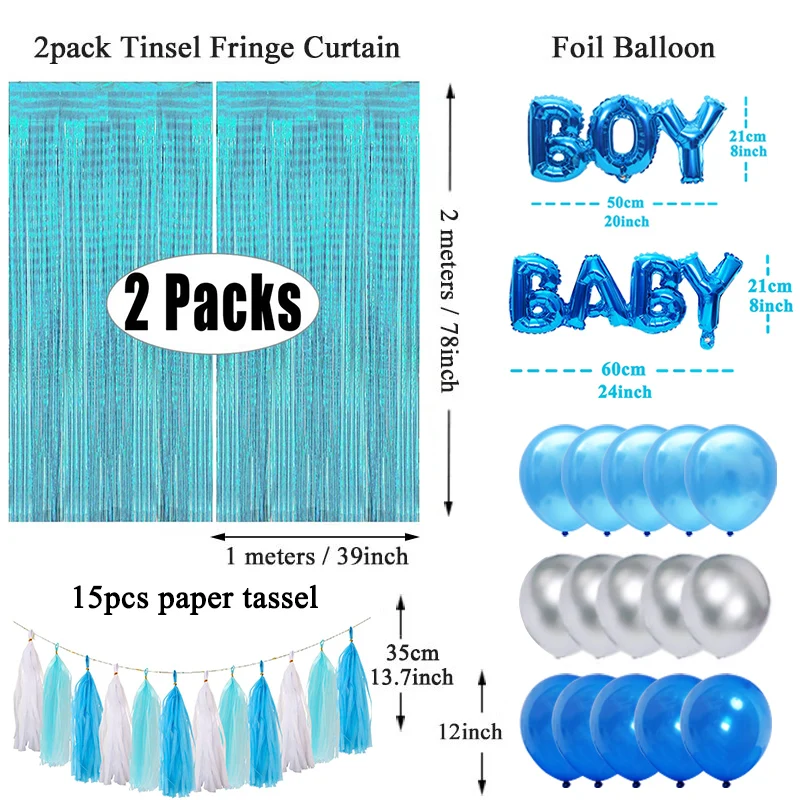 34 шт. набор прозрачных латексных воздушных шаров для детского душа украшения дня