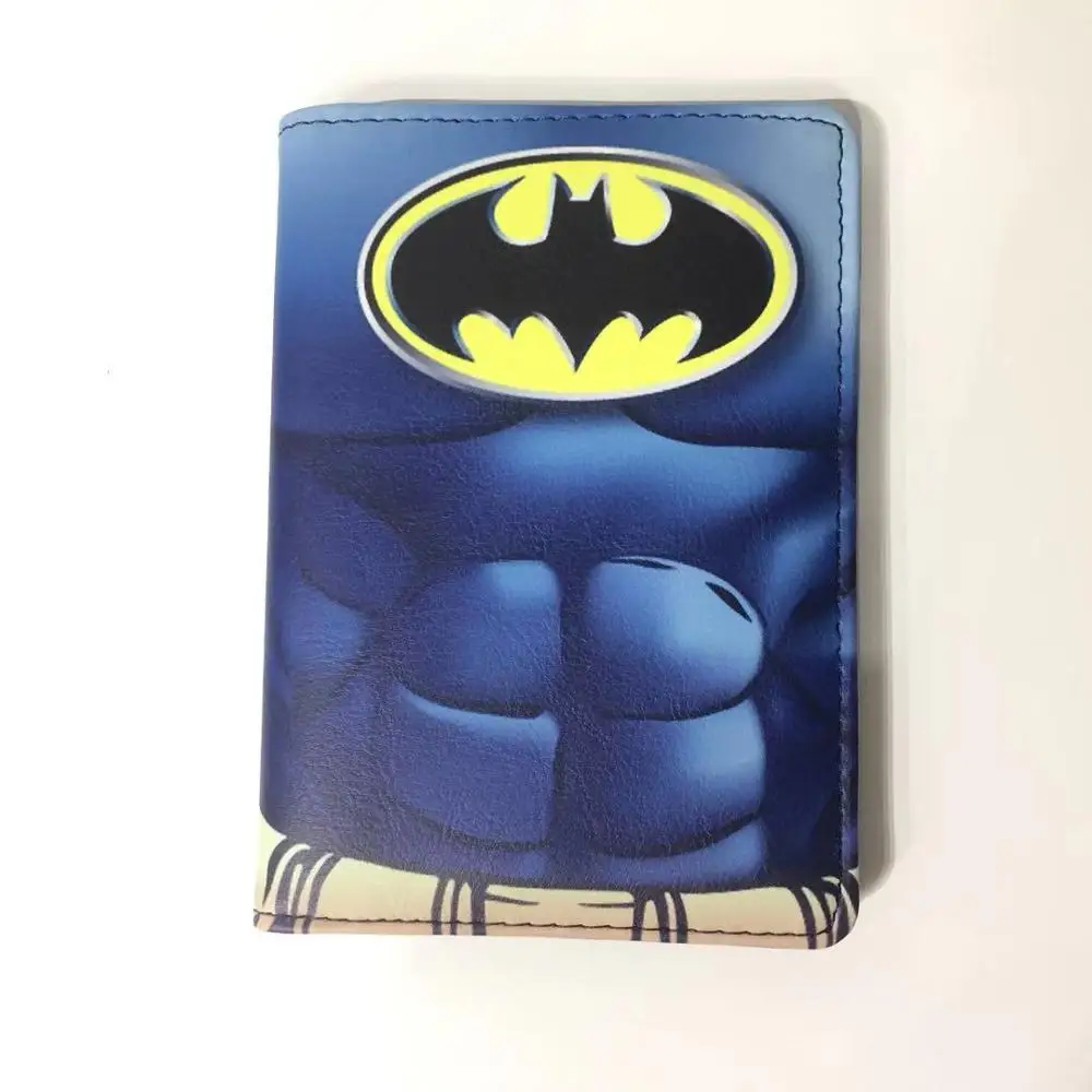 Batman1 Новинка, чехол для паспорта из искусственной кожи с рисунком из аниме Грут, держатель для паспорта, для путешествий, ID карты, цена в долларах, кошелек, кошельки для мужчин и женщин - Цвет: Batman1
