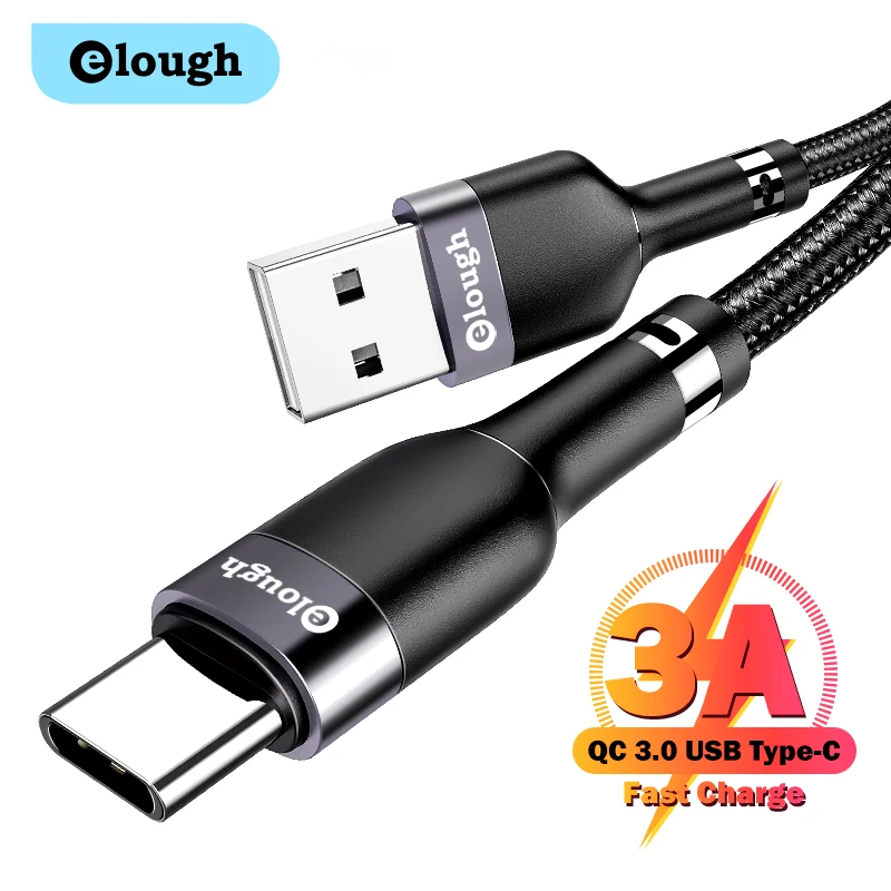 

Elough USB Type C Cable Wire For Xiaomi Redmi Realme Poco Mobile Phone Fast Charging USB C Cable Type-C Charger Micro USB Cables