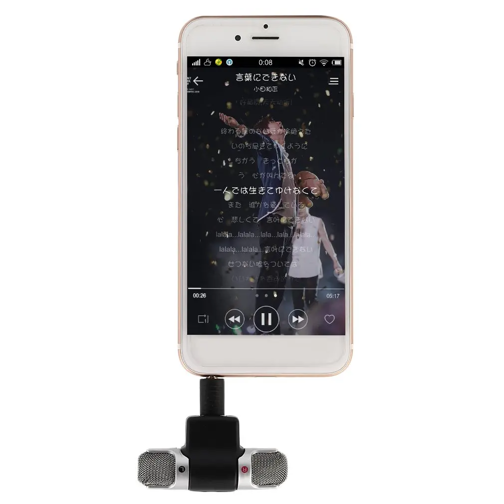

High Performance 3.5mm Jack Portable Lightweight Mic Digital Stereo Microphone For Recorder Mobile Phone Sing Song Karaoke