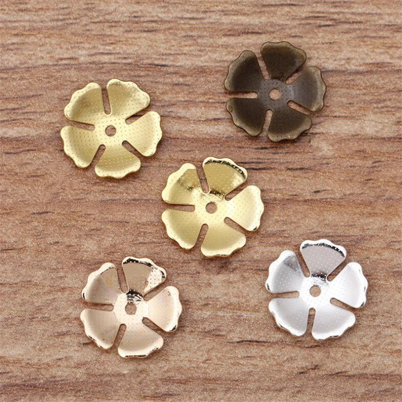 

SIXTY TOWFISH 200 Pieces DIY Jewelry Accessories 15mm Copper Materials Flower Slice Charms Spacer base settings making