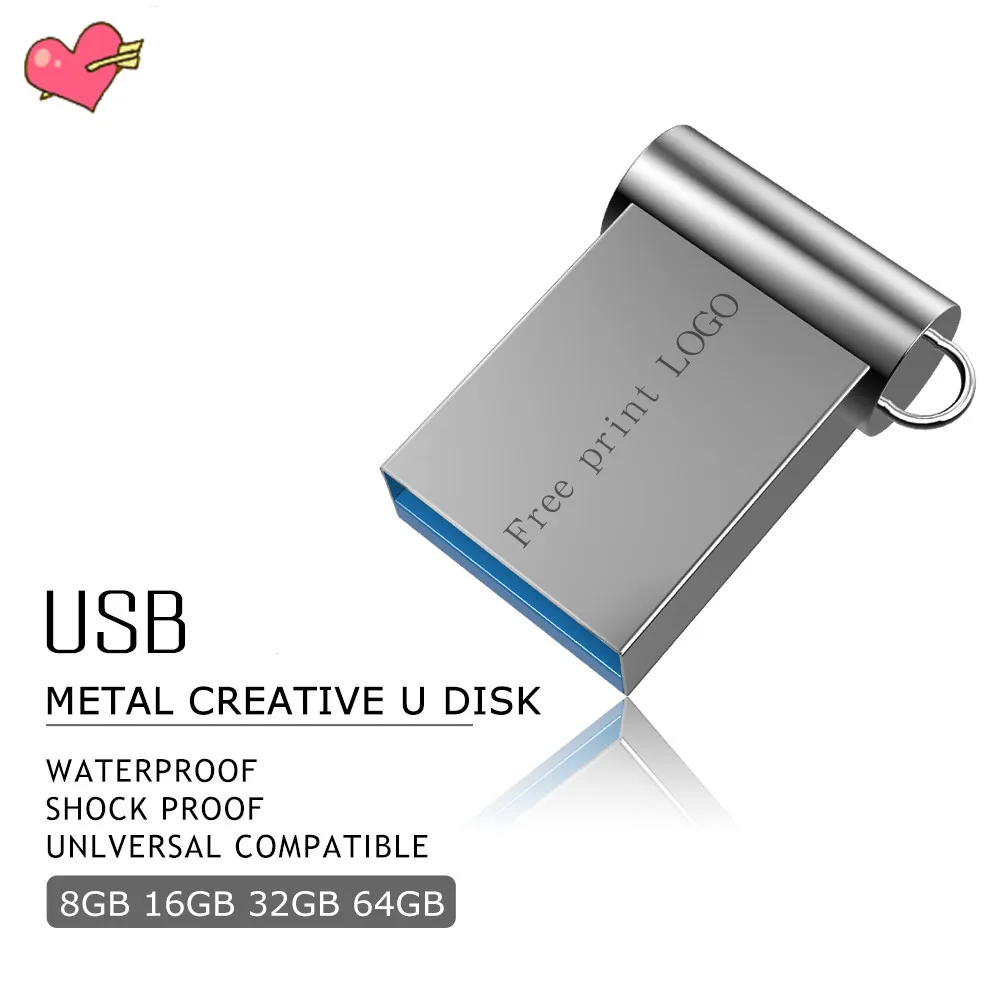 Быстрая скорость супер мини-прыжок 4 ГБ USB флэш-накопитель 32 ГБ 16 ГБ 8 ГБ металлический водонепроницаемый накопитель 64 ГБ 128 ГБ USB флешка