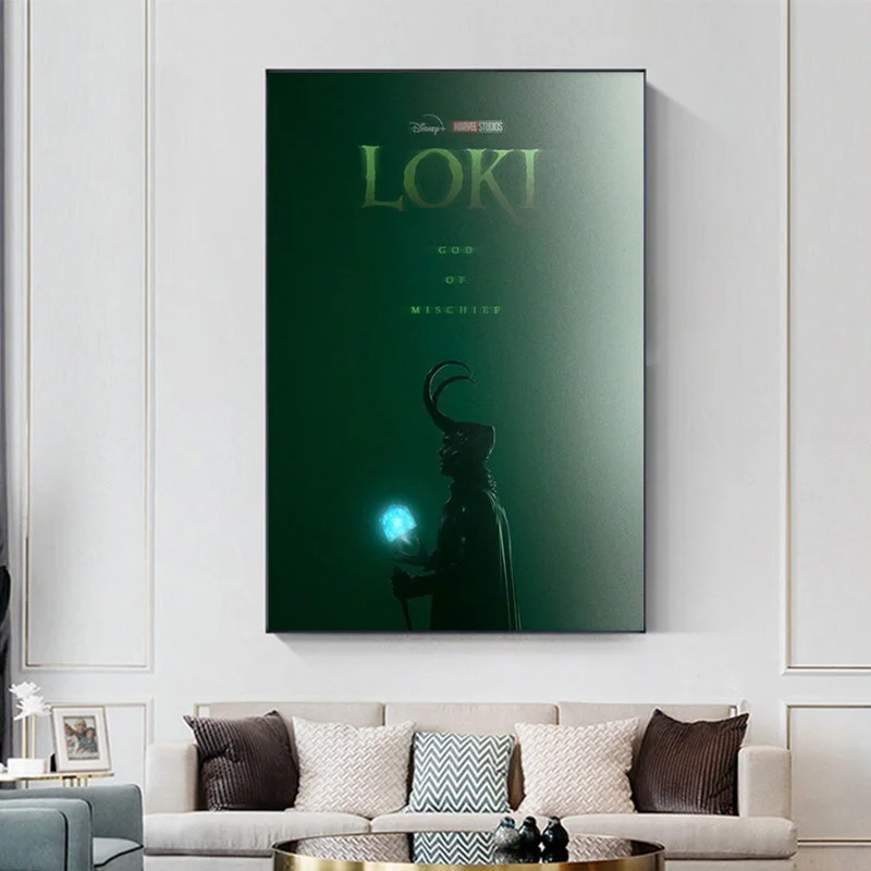 ТВ-серия Marvel Loki Картина на холсте Tom Hiddleston пропагандистские постеры и принты