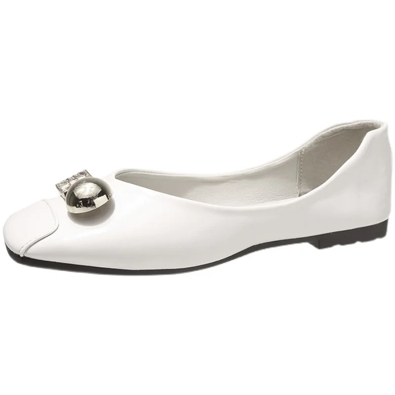 

Casual Woman Shoe Female Footwear Elegant Shallow Mouth Slip-on Square Toe Soft Dress New Slip On Summer Moccasin Spring Leisure