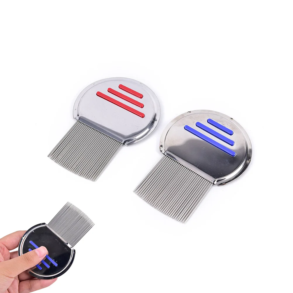 

1PC Stainless Steel Lice Comb Nit Free Pet Hair Rid Headlice Superdensity Stainless Steel Metal Teeth Remove Nits