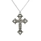 Цветочное ожерелье в стиле ретро барокко, ретро богемное ожерелье с крестом Мадонны Христа, готическое ожерелье с подвеской крестиком, 1980