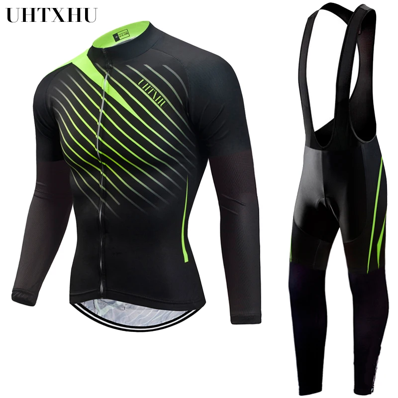 Uhtxhu одежда для велоспорта мужские комплекты осень весна велосипедная форма