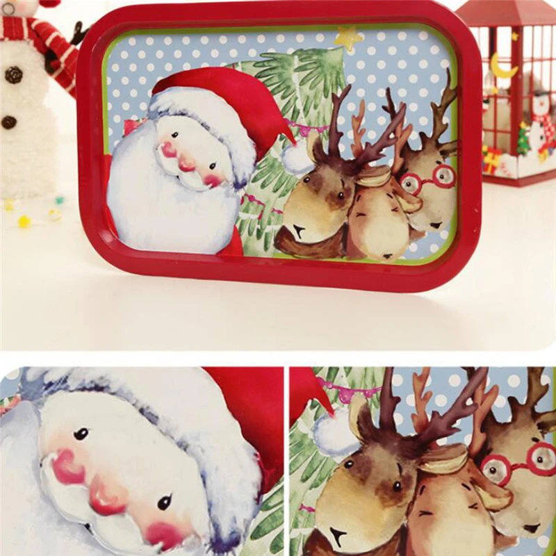 2020 Рождественское украшение стола сервировочный поднос для фруктов кованая