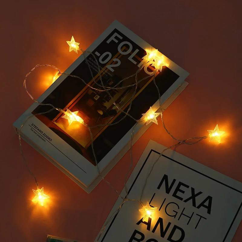 Праздничные светодиодные лампы Звездная гирлянда наружное освещение украшение