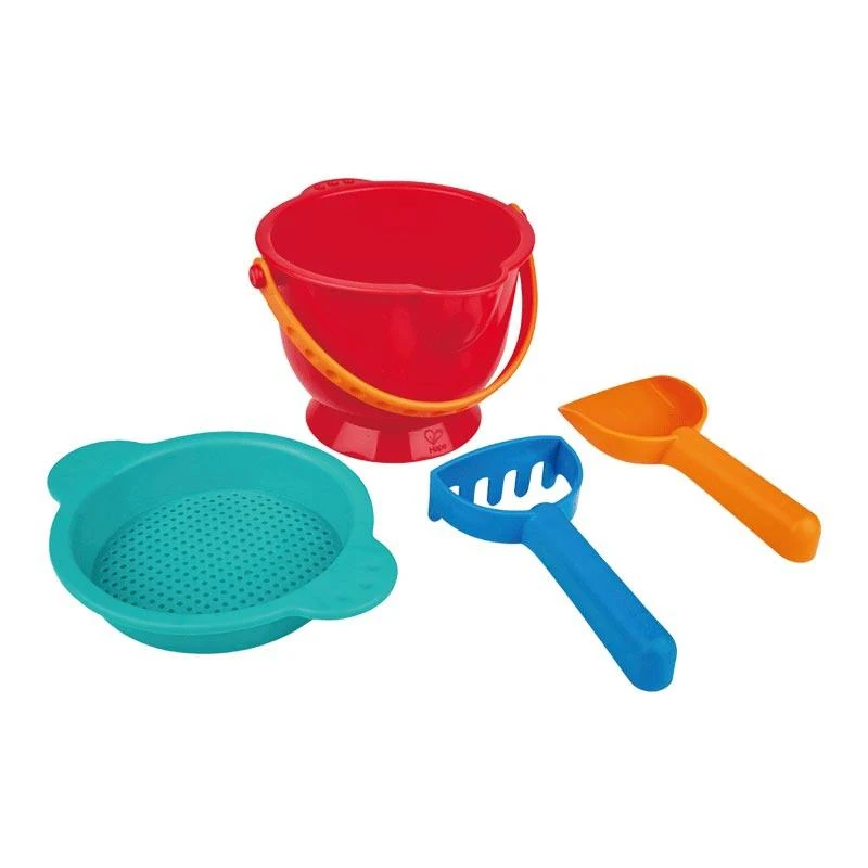 Hape пляжные игрушки песочные мягкий силиконовый набор песочницы ведро для