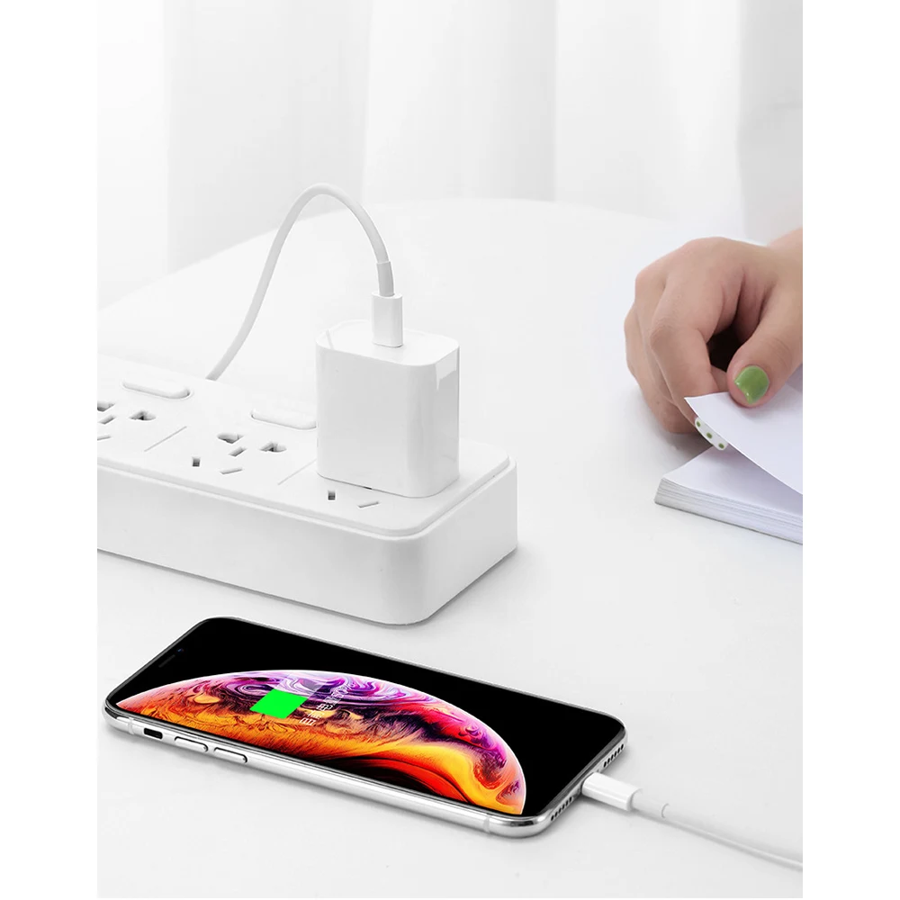 Оригинальная быстрая зарядка PD зарядное устройство 18 Вт usb type C быстрое для iPhone 11 X