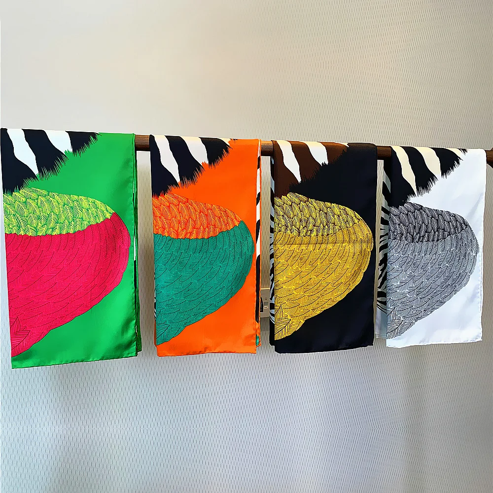 Роскошный дизайн Крылатая лошадь квадратный шелковый шарф шаль хиджаб для