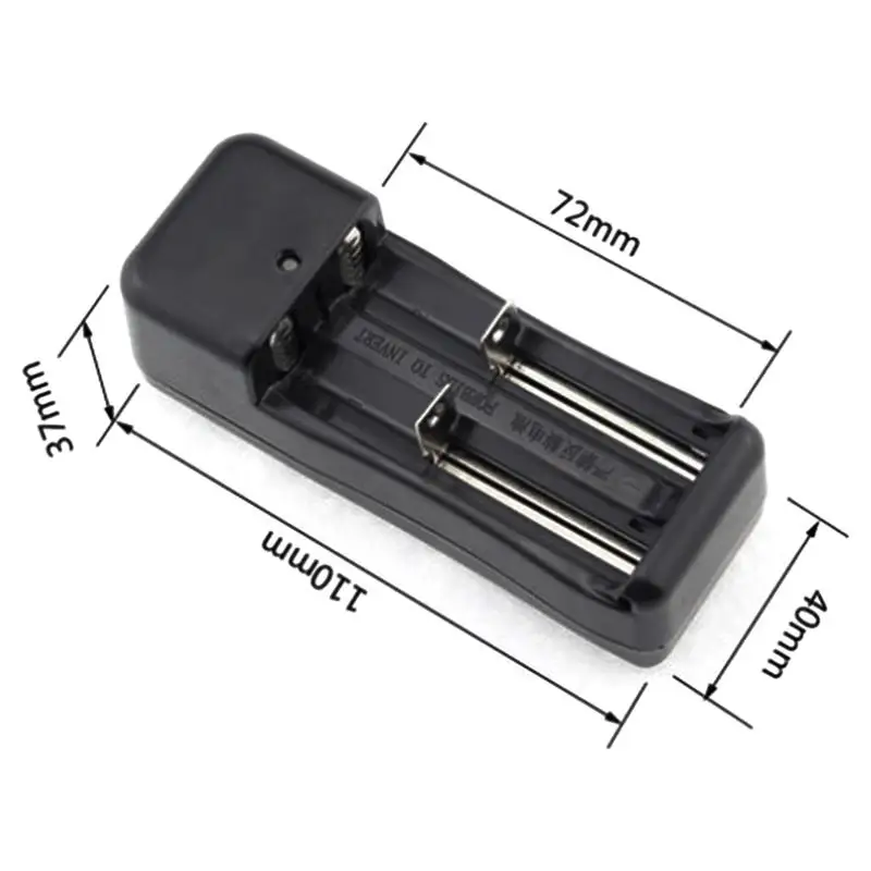 

18650 Battery Charger Flashlight Dual-Slot Battery Charger US Plug For 3.7V Rechargeable Lithium Batteries Home Accessories