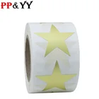 Круглая наклейка звезда Золотая печать этикетка для упаковки и свадебного украшения 100-500 шт.
