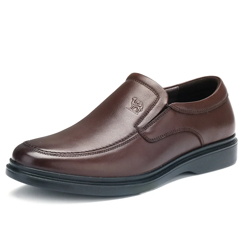 A932209010Brown CAMEL/деловые модельные туфли; мужские комфортные мужские лоферы из натуральной кожи; мягкая эластичная Нескользящая повседневная мужская обувь для вождения - Цвет: A932209010Brown
