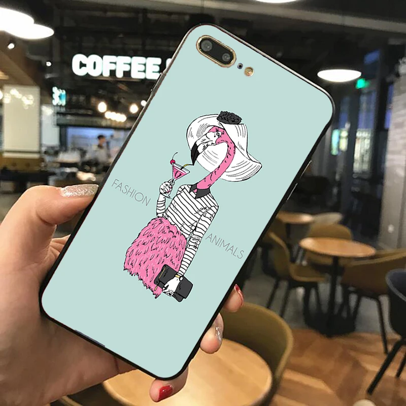 Новый чехол для телефона iPhone X 7 8 6 Plus XS XR с фламинго 5S 6S Мягкая силиконовая задняя