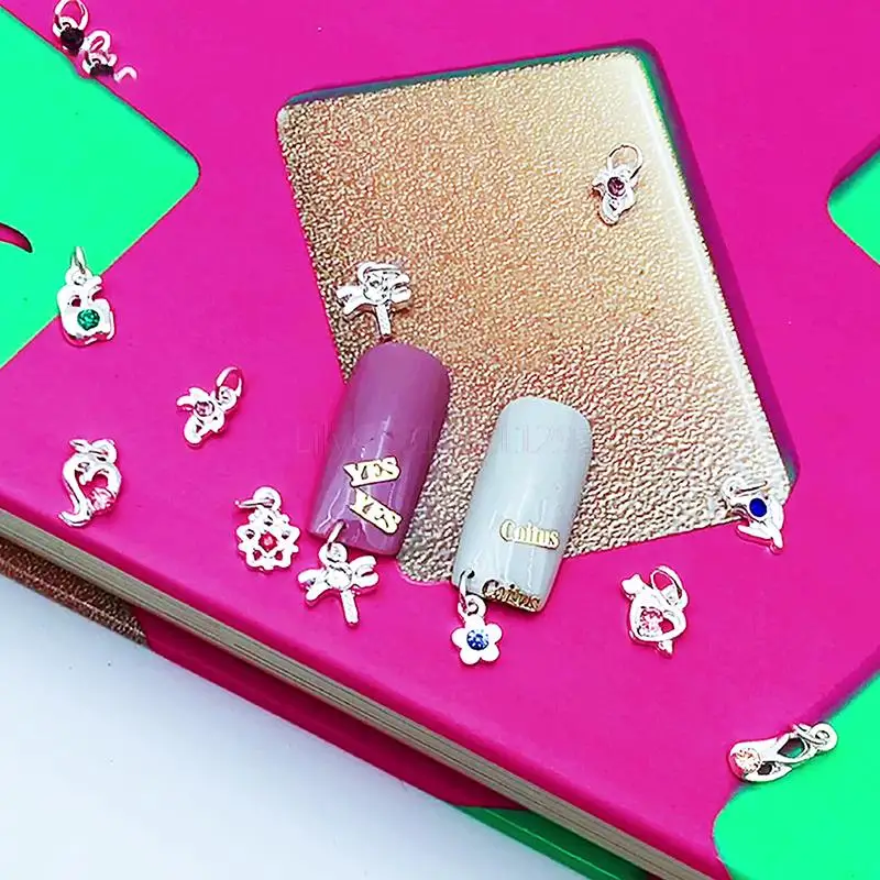 1 Набор смешанных золотых Стразы подвески для ногтей ручное сверло пирсинга