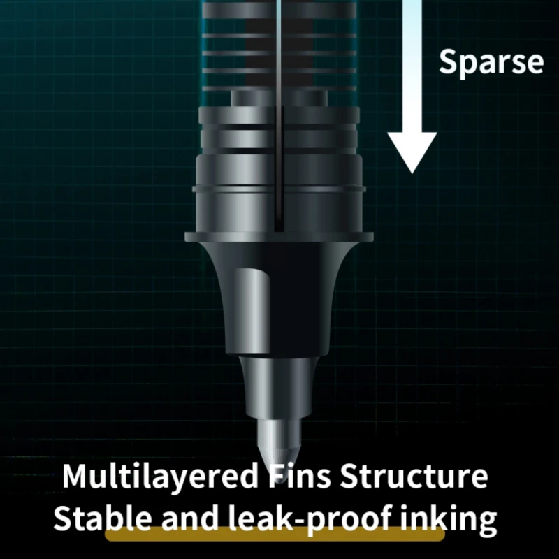 

Deli Rollerball Pen Straight Liquid Rollerball Pen 12pcs/box 0.7mm tungsten carbide nib for smooth writing and large ink storage