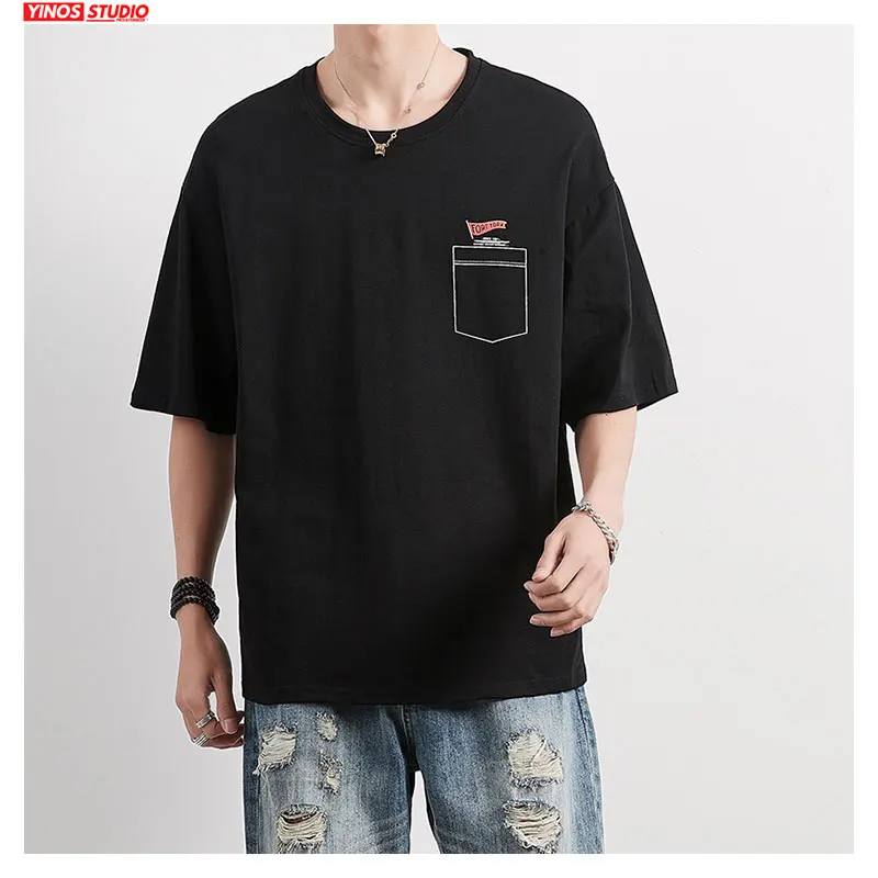 Дропшиппинг мужская Японская уличная Повседневная футболка весна 2020 льняная