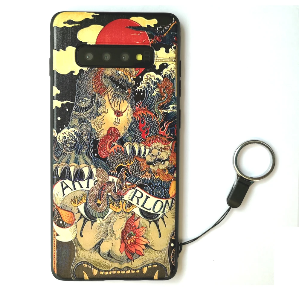 Для Samsung Galaxy S20 Ultra Plus Note 20 10 5G 9 8 S10 e S9 S8 C9 Pro Чехол рельефный 3D силиконовый чехол