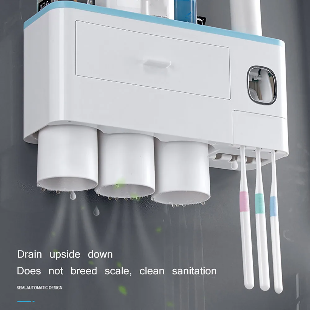 Зубная щётка Держатель автоматический дозатор зубной пасты с чашкой настенный