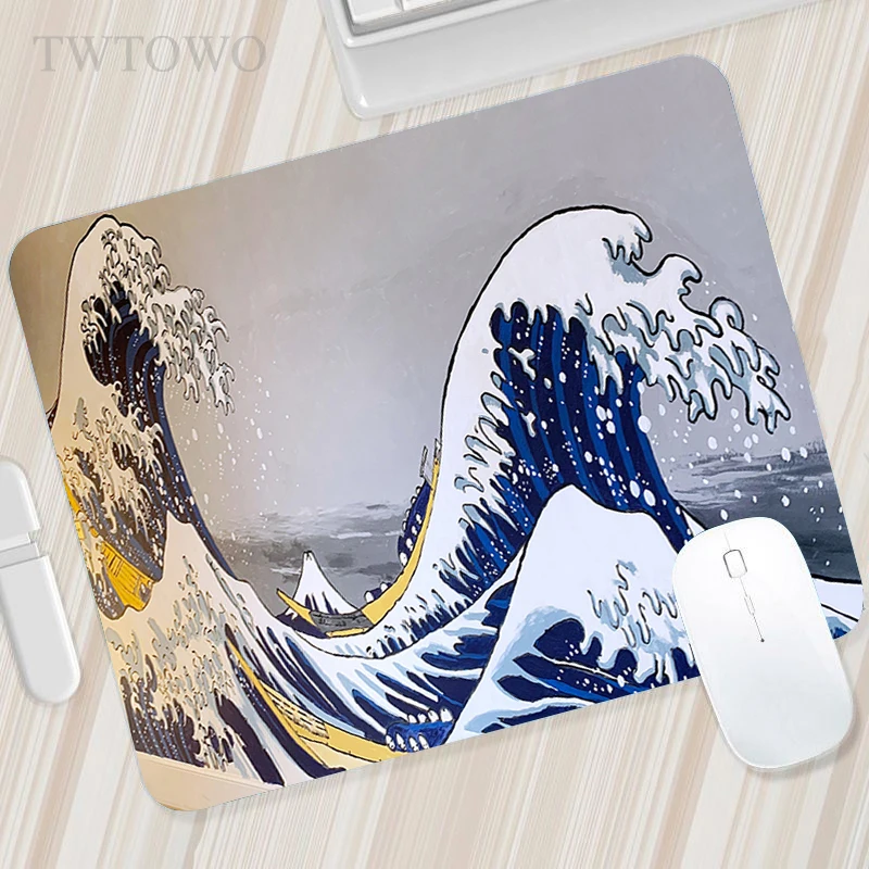 

MousePad Hot Sell New Desk Mat Kawaii Gamer Anime Lovely Art Natural Rubber Japan Wave Office Decoration Home Keyboard Pad