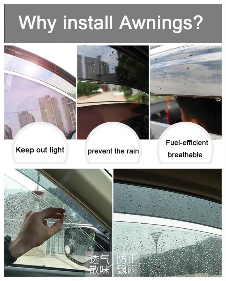 Для Skoda Rapid пластиковый оконный козырек 2013 2014 2015 2016 2017-19Vent Shades Sun Rain Deflector Guard Car Awning Shelter 4PCS/SET on.Для Skoda Rapid пластиковый оконный козырек 2013 2014 2015 2016 2017-19Vent Shades Sun Rain Deflector Guard Car Awni