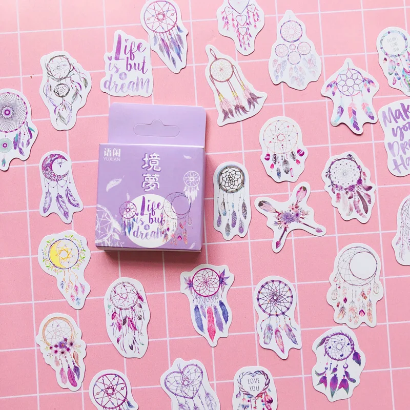 

50 шт./коробка, декоративные бумажные наклейки «Ловец снов»